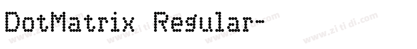 DotMatrix Regular字体转换